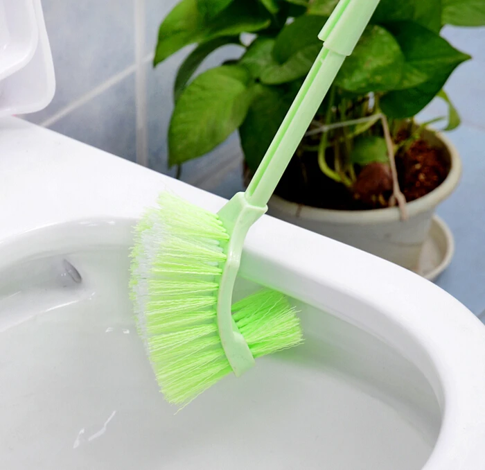 

2pcs/lot Double side Toilet Brush Holder Plastic Long-handled Cleaning brush household products bathroom accessories