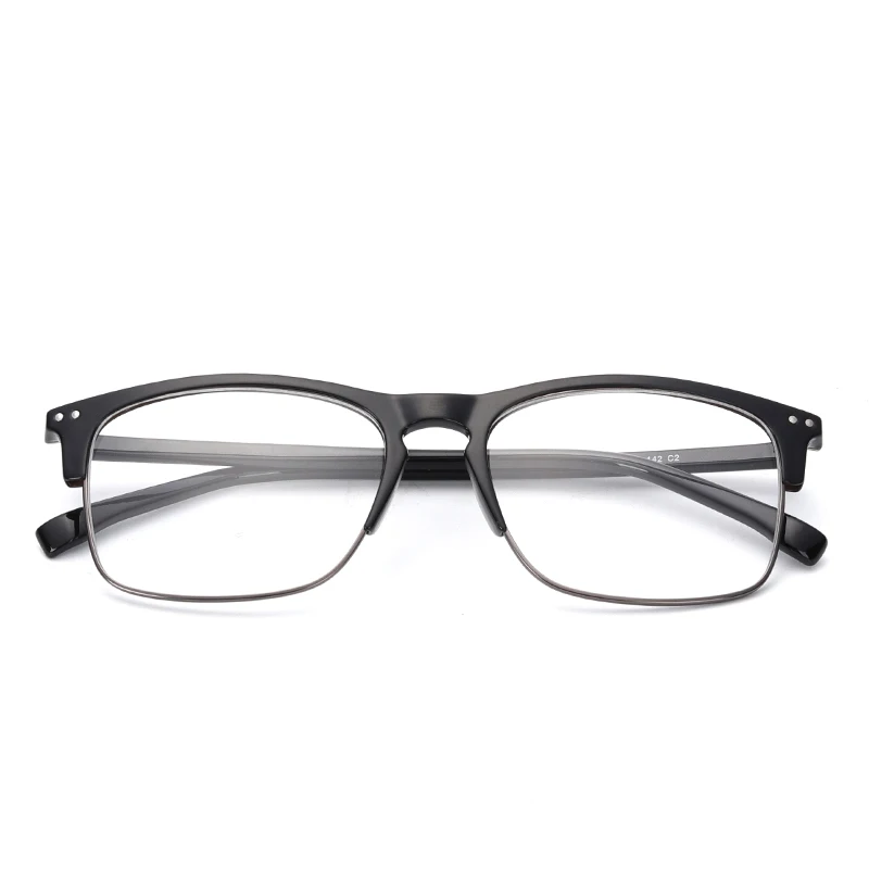 TR90 мужские и женские очки, оправа, винтажные Роскошные Модные прозрачные оптические дизайнерские очки для близорукости, брендовые прозрачные очки#435 - Цвет оправы: black gun-C2