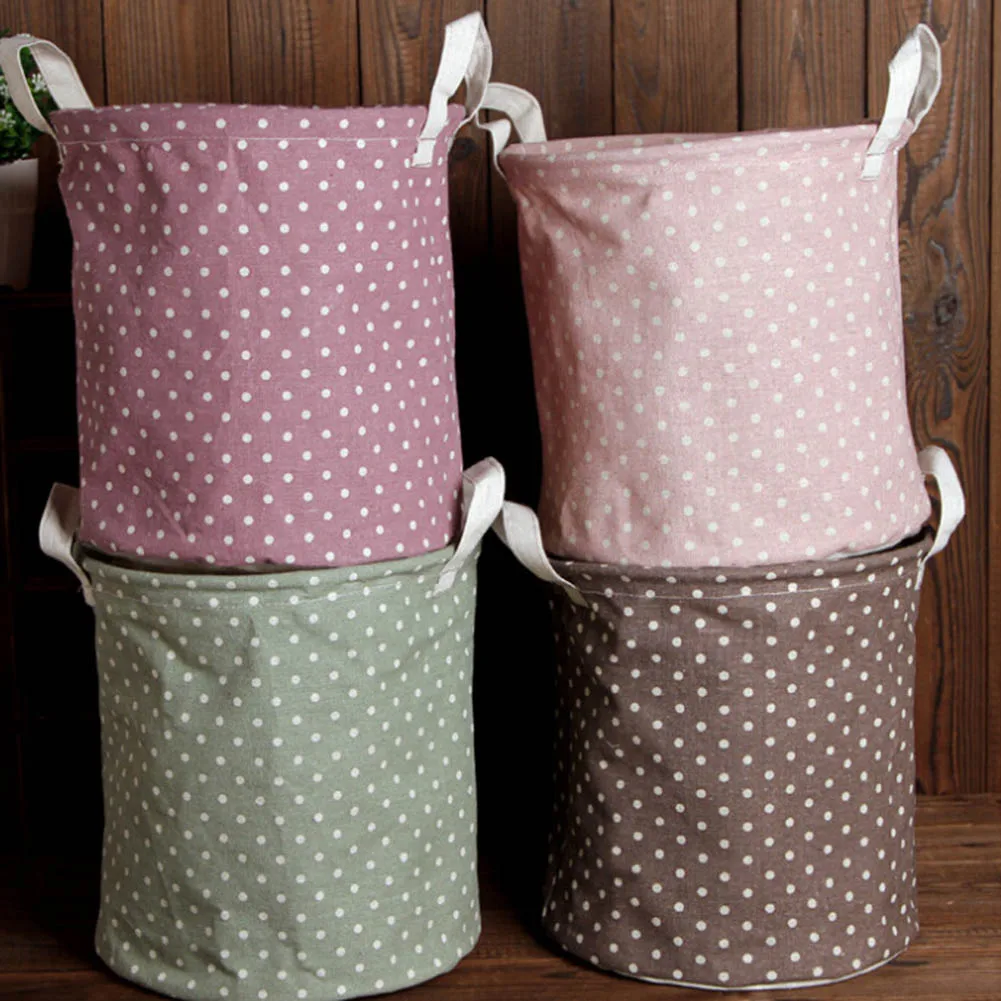 

Dots Storage Basket For Toys Small Laundry Basket For Underwear Table Makeup Organizer Sundries Storage Box