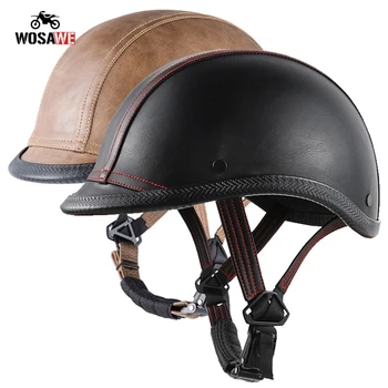 

Motorcycle Half Face Helmet Vintage Motocross Moto Racing Capacete World War II Helmets German Style Chopper Cruiser Men/Women
