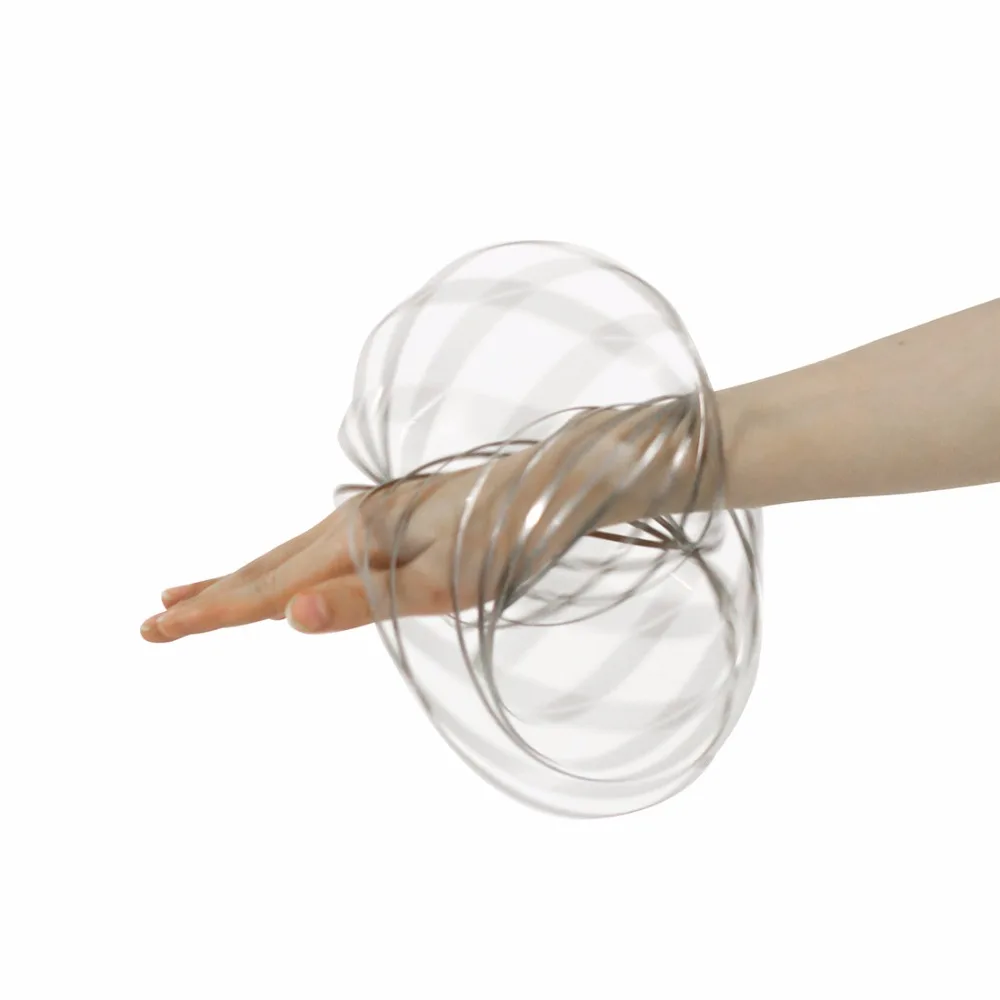 Забавное волшебное кольцо потока кинетическая Весенняя игрушка 3D Скульптура кольцо наружная игра интеллектуальная игрушка