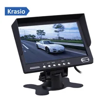 7-дюймовый автомобильный ЖК-дисплей монитор заднего вида Экран с солнцезащитным козырьком, цифровой Дисплей HD для автомобиля резервная Камера DC 9 V-32 V постоянного тока с разъем RCA