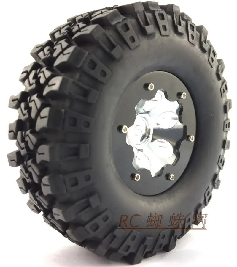 

100mm/108mm 1.9" RC Rock Cralwer BeadLock Wheels/Tires For 1/10 Axial SCX10 Cherokee Defender D90 D110 Tamiya cc01 RCW4D TF2 G2