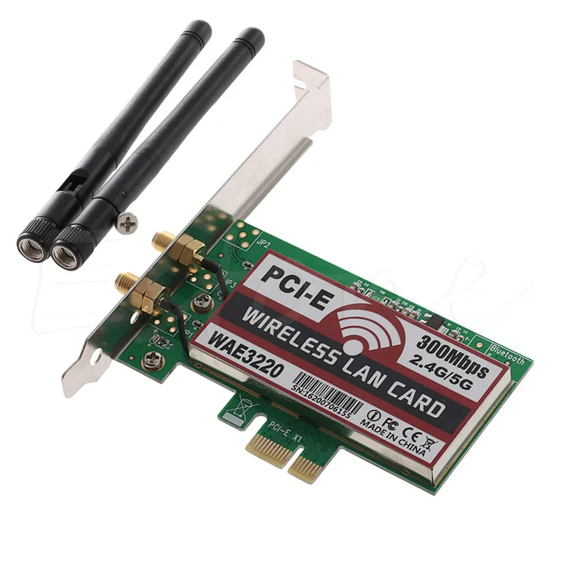 Высокое качество 300 м настольный двухдиапазонный LAN Wifi беспроводной PCI-e PCI карта Wlan адаптер 2dBi антенна Wifi сетевая карта