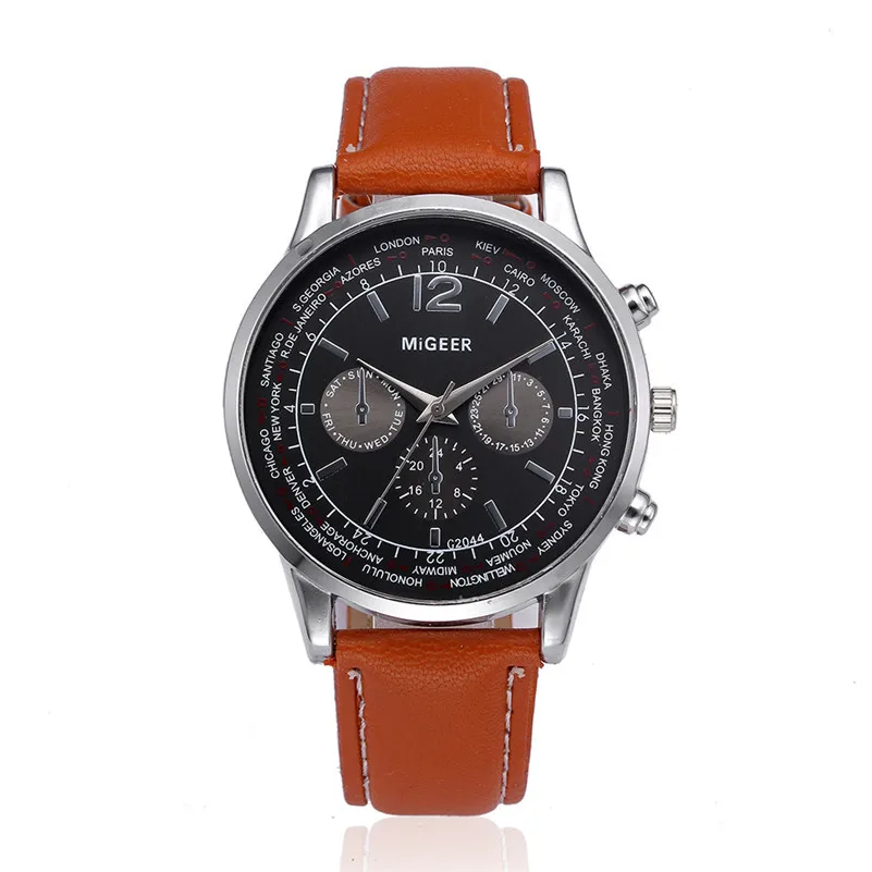 Retro Design Leather Band Watches Men Analog Sport Military Alloy Quartz Wrist Watch Date Clock Male hour relojes hombre M22 (4)