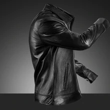 Осень Новая мужская куртка из натуральной кожи умная повседневная куртка из натуральной овчины De Couro Masculina мужская куртка из натуральной кожи для мужчин