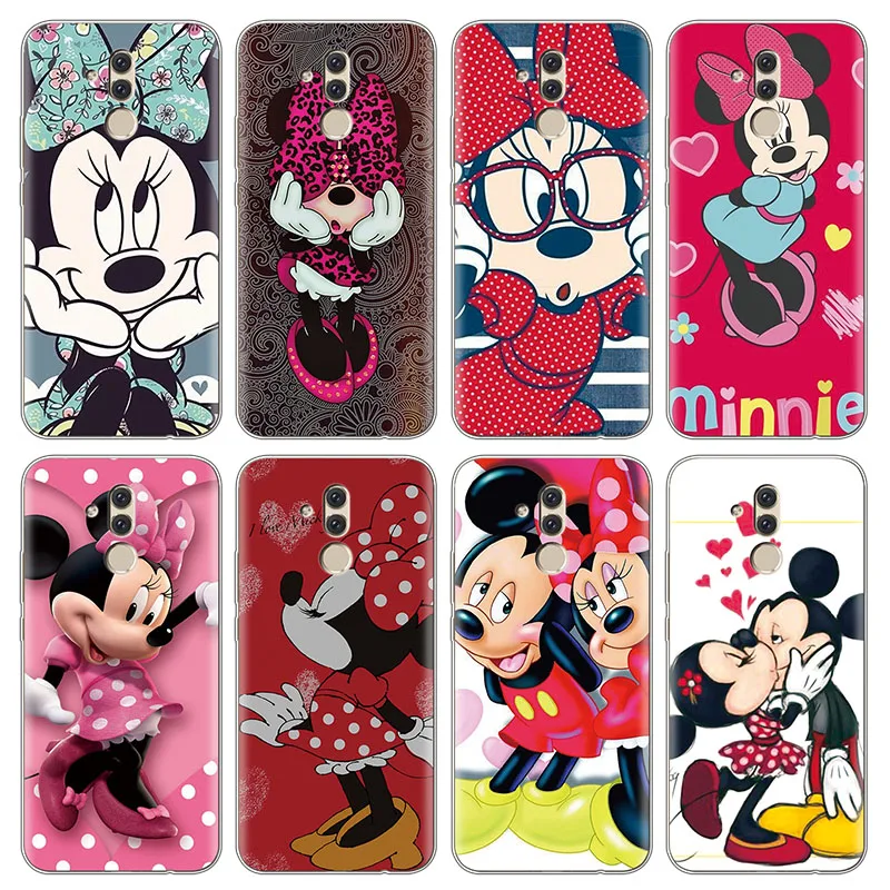 

Lovely Minnie Mickey Cases For Huawei Mate 20 Lite 6.3'' Capa Funda Carcasa Soft TPU Back Cover Conquer Cartoon Print Coque Case