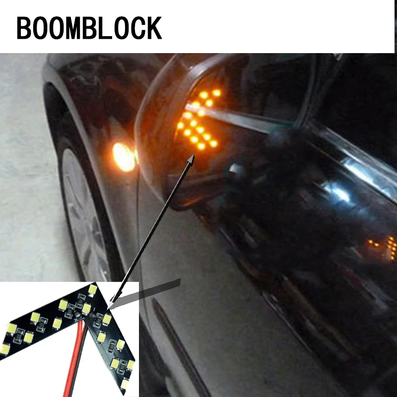 

BOOMBLOCK 2pcs car styling Turning Signal Indicator Light For Skoda Octavia A7 A5 Audi a4 b6 a3 a6 c5 b8 b7 c6 q5 Lada