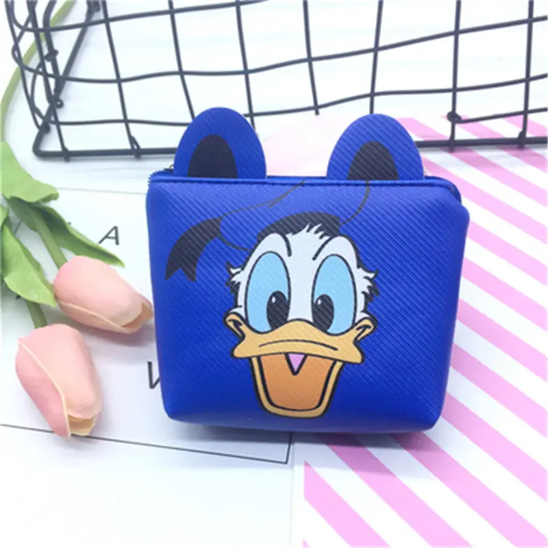 Disney мультфильм Микки Маус стерео ухо молния монета pu Кошелек для монет карты