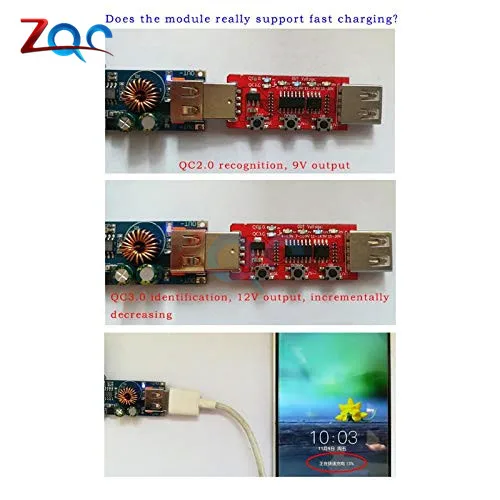 USB DC понижающий модуль 12 В 24 к QC2.0 QC3.0 быстрая зарядка мобильный телефон зарядная