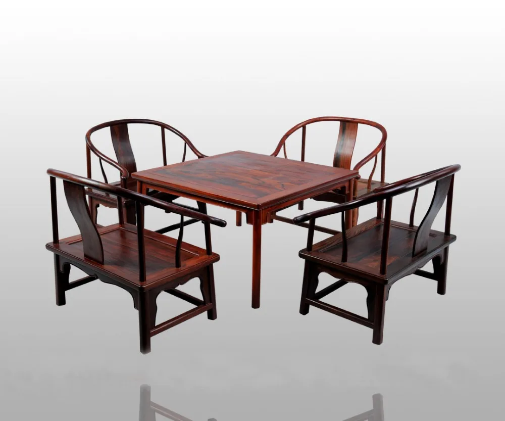 Square Tables with round legs and low Armchair 5-pieces sets Home Furniture 8 people Living/dining chair&desk set Solid Rosewood Square Tables with round legs and low Armchair 5-pieces sets Home Furniture 8 people Living/dining chair&desk set Solid Rosewood