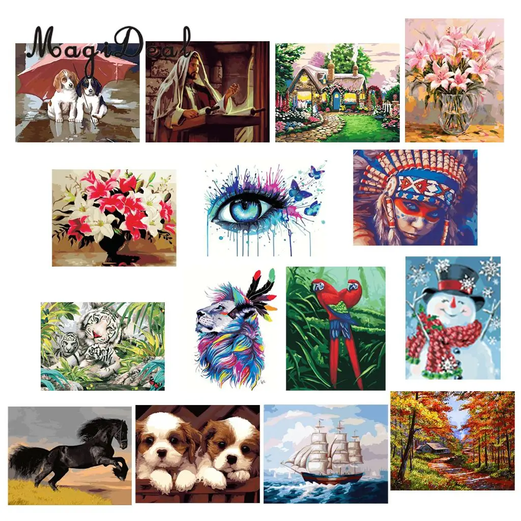 DIY Painting by Numbers for Adults Kids Paint by Number Kits Drawing On Canvas for Home Living Room Decor 40x50cm