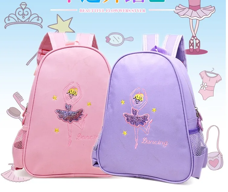 

2~8 Years Children Baby Kids Ballet Dance Bag Canvas Shoulder Bag For Ballet Dance Angel Dancing Ballerina Costume For Girls