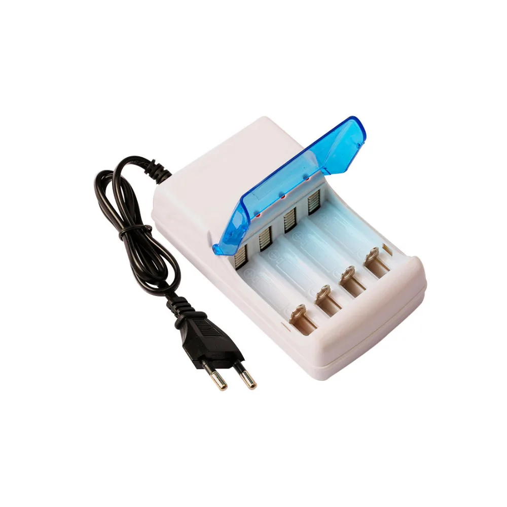 

Centechia 1Pcs Universal Charger Aa And Aaa Rechargeable 4Ports Battery Charger Smart Travel Charger With Eu Plug