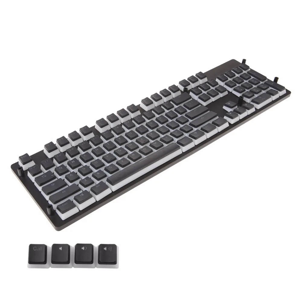 

104 ANSI Layout PBT Double Skin Milk Shot Backlit Keycap For OEM Cherry MX JUL12 dropshipping