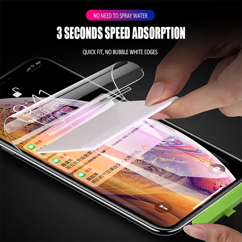 3D Full Cover Soft Hydrogel film for Xiaomi Mi 8 Lite Mi8 SE 6X A2Lite Screen Protector On Redmi Note 5 6 Pro 6A ( not glass )