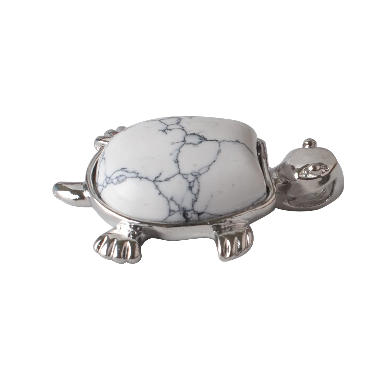 Фото Подвеска Howlite Turtle Nacklace из натуральных полудрагоценных камней, подарок для мужчин и женщин №2