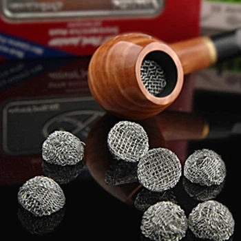 

1000PCS/LOT Metal Smoking Pipe Screens Filters Silver Hookah Tobacco Smoke Pipes Tool Ball Promotion Combustion 13-20mm