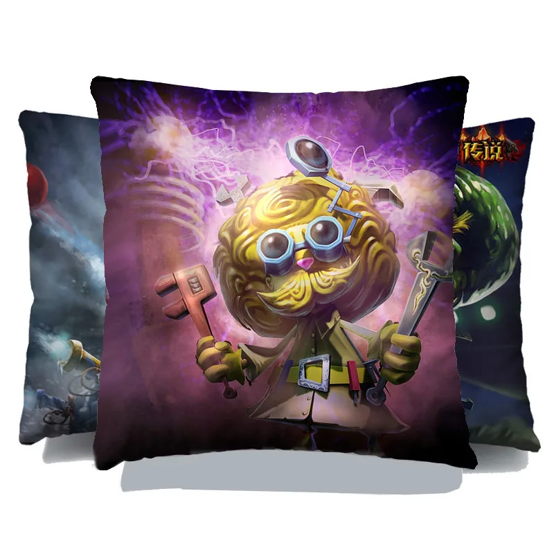 The Revered Inventor Heimerdinger Cushion cover pillow no filling double-side to printing Customizing all heroes | Дом и сад