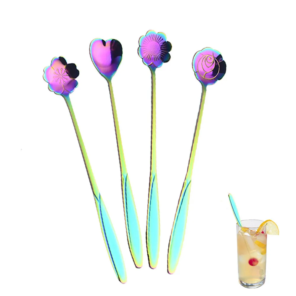 FHEAL-1pc-Flowers-Shaped-Coffee-Scoops-Stainless-Steel-Rainbow-Long-Handle-Stirring-Spoon-Tableware-Coffee-Dessert