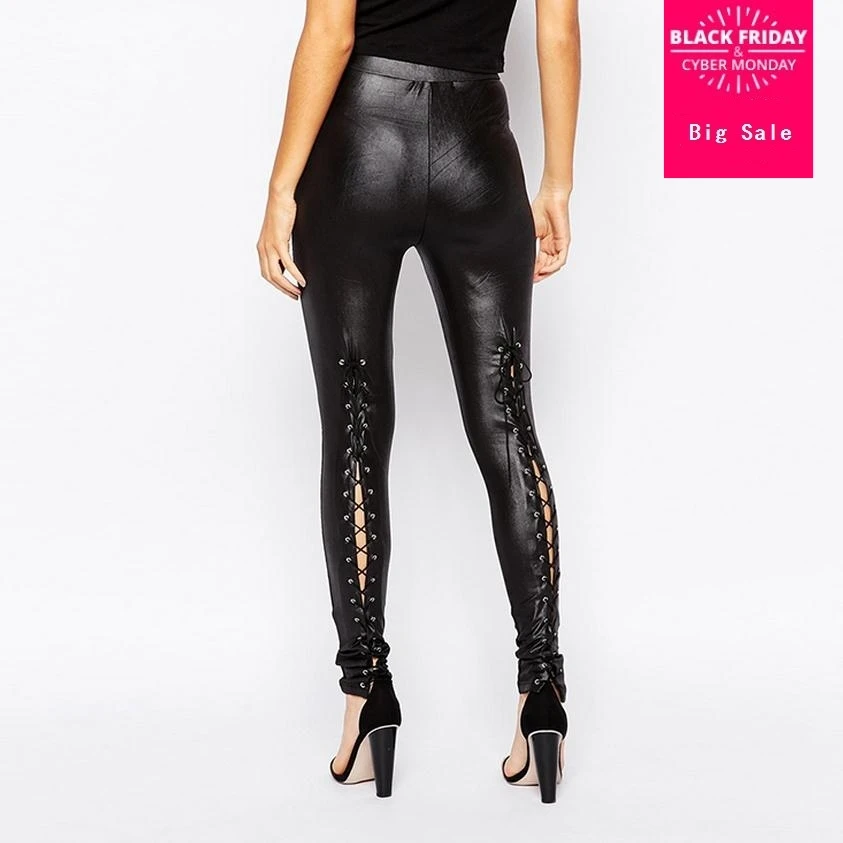 2019 primavera e l'estate nuovi Europei e Americani street pizzo tessitura  DELL'UNITÀ di elaborazione pantaloni di pelle Sottile sexy pantaloni wj537  trasporto libero|pu leather pants|leather pants sexyleather pants -  AliExpress