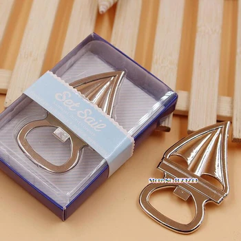 

50 pieces / party silver sailboat opener beer wedding gift souvenir party items