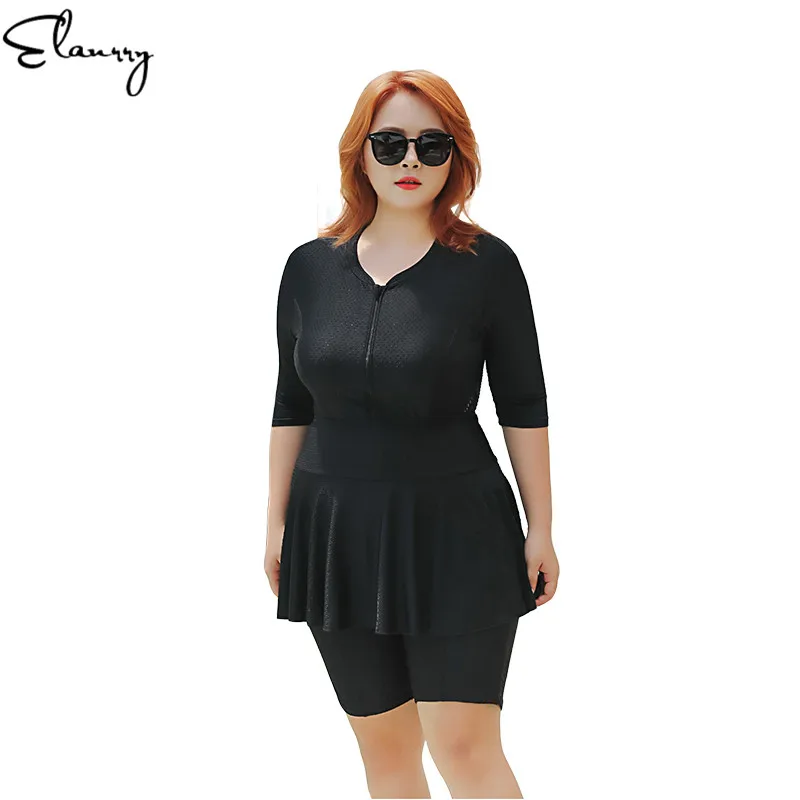 

2019 Women Solid Swimsuit Sport Swimwear Girl Summer Beach Surfing Suit Plus Size Swimsuit Swimming Skirt Maillot De Bain