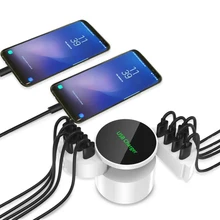INGMAYA 10 портов станция для зарядки с USB 5V8A складной Быстрый привод для iPhone iPad samsung huawei Xiaomi Meizu LG zte htc адаптер переменного тока