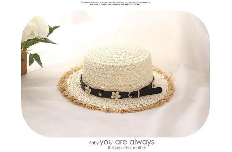 Ozyc Корея Flat Top соломенной шляпе Шапки для лета Для женщин широкими полями Пляж Шляпы широкополые для женщин с Ленточки уникальный Дизайн для взрослых соломенная Шапки