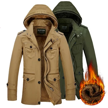 

2019 New Thicken Warm Hooded Casacas Invierno Hombre