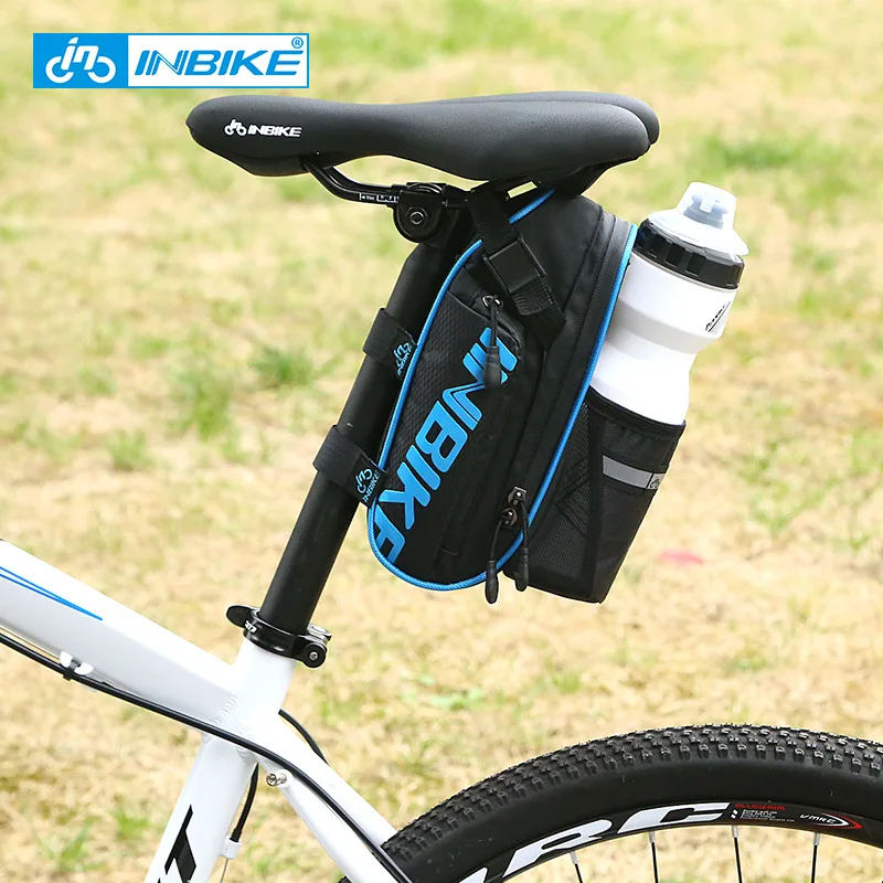 

INBIKE Waterproof Cycling Bag with Water Bottle Hold Bicycle Bag MTB Road Bike Saddle Bag Tail Rear Seat Repair Tool Kit Storage