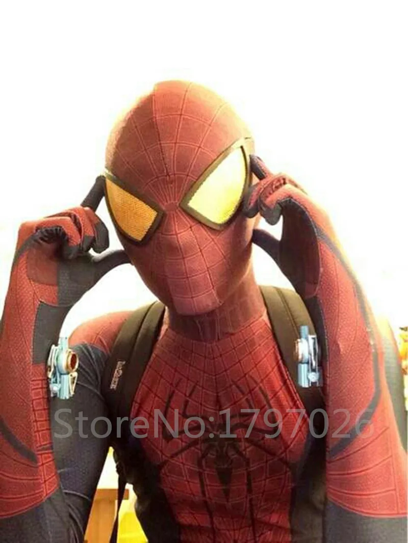 Amazing Halloween Superhero Spiderman 2 Pattern Zentai Suits, Aveners Women Men Kids Spiderman Costume With Eyemask and Shoes
