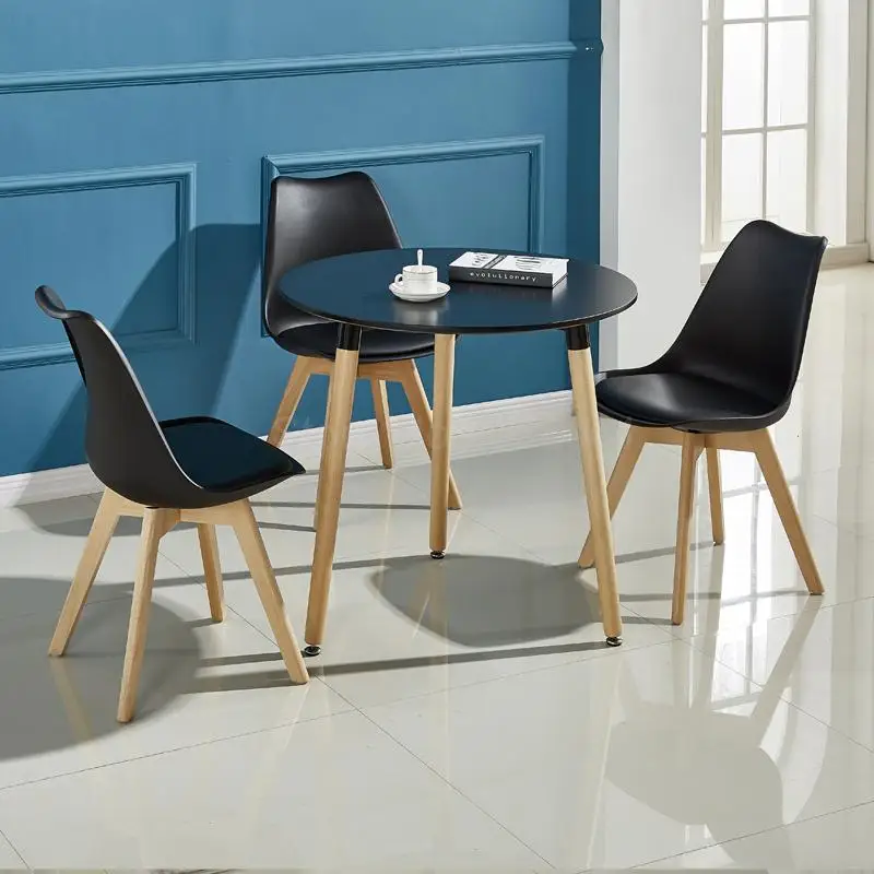 

Home balcony Nordic small round table reception table and chairs simple casual table tea shop coffee table and chairs