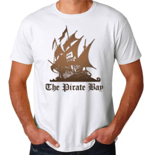 Хлопковые рубашки Pirate Bay интернет-фильм Torrent Hacker Meme Computer Nerd мужские белые футболки с коротким рукавом