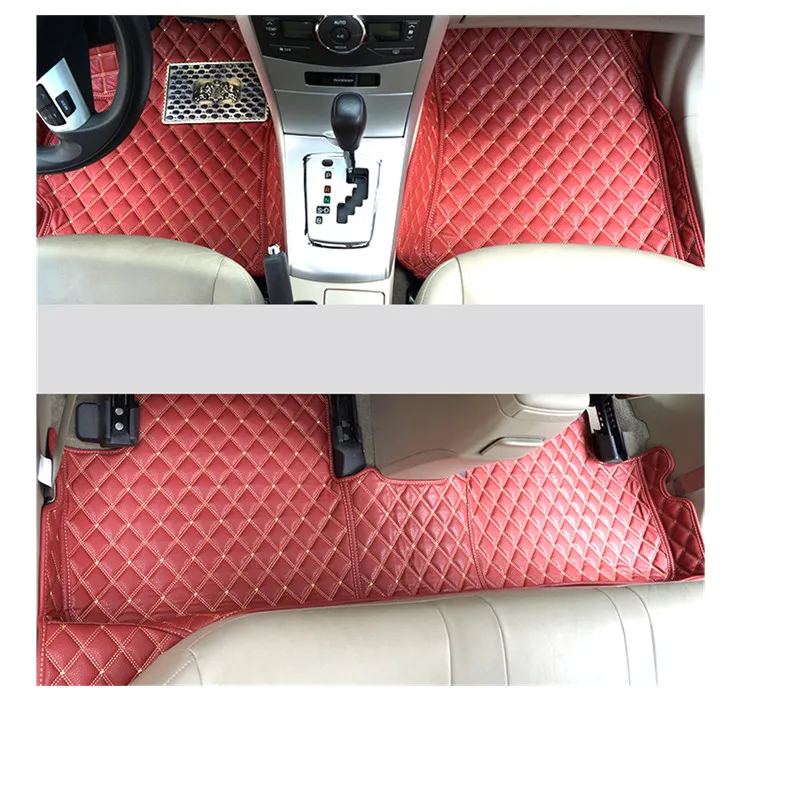 Для Toyota Prado FJ120 2003 2004 20008 2009 аксессуары для стайлинга автомобилей интерьерные кожаные ковры покрытие автомобильные коврики для ног коврик - Название цвета: red