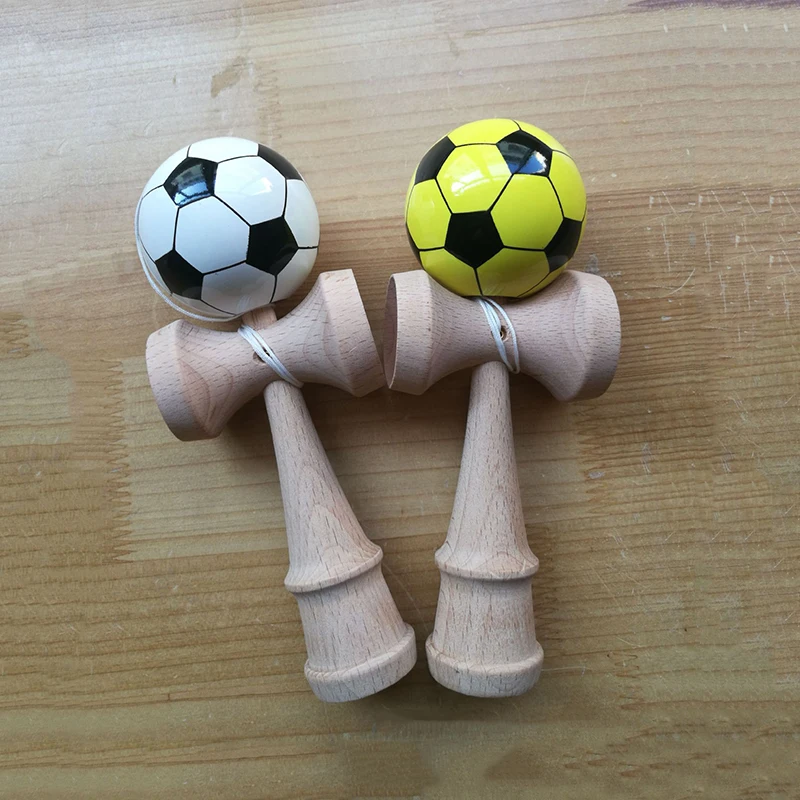 Профессиональный 18 см ПУ краска деревянный Kendama меч шары футбол шаблон умелое жонглирование игры мяч для взрослых детей Спорт на открытом воздухе