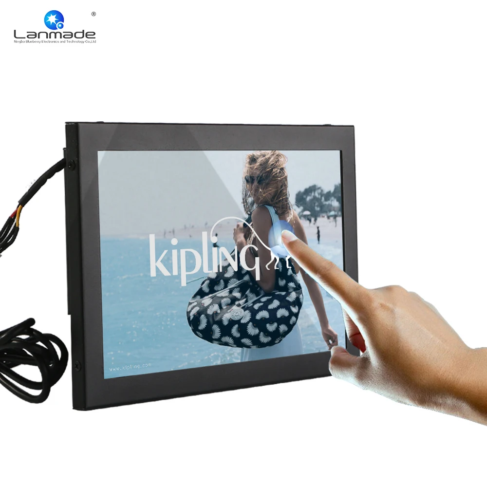 Высококонтрастный DC 12 вольт видеопроигрыватель lcd монитор 10,1 дюймов резистивный сенсорный монитор