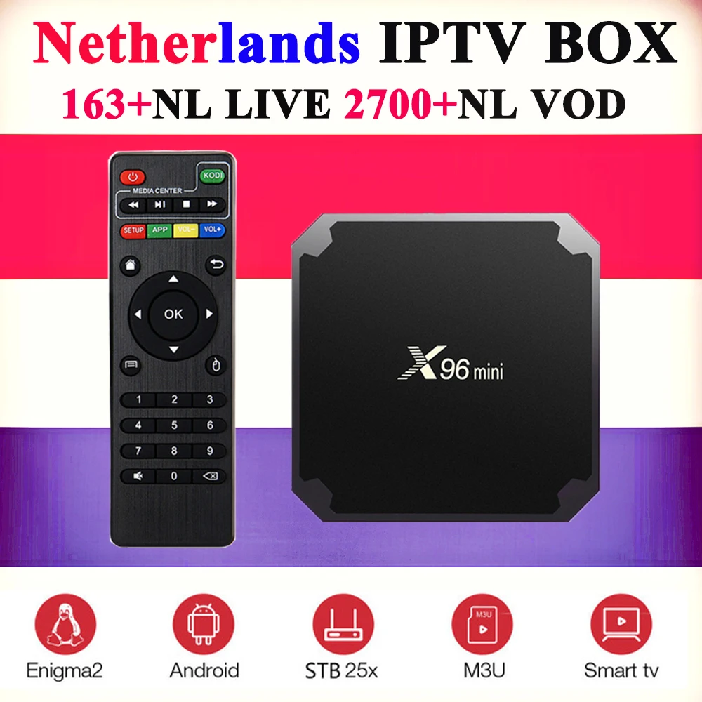 

Dutch IPTV box X96 mini 4k 7000+Live arabic europe italy israel spain xxx french Belgium Sweden subscription iptv Smart tv box