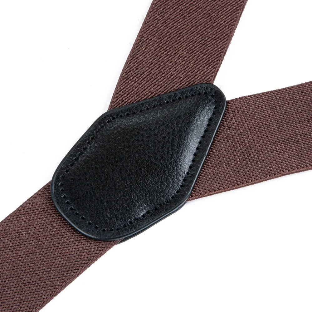 DiBanGu новые подтяжки на кнопках мужские подтяжки черные кожаные подтяжки для взрослых Новые тиранты 3,5*125 см JZ-506