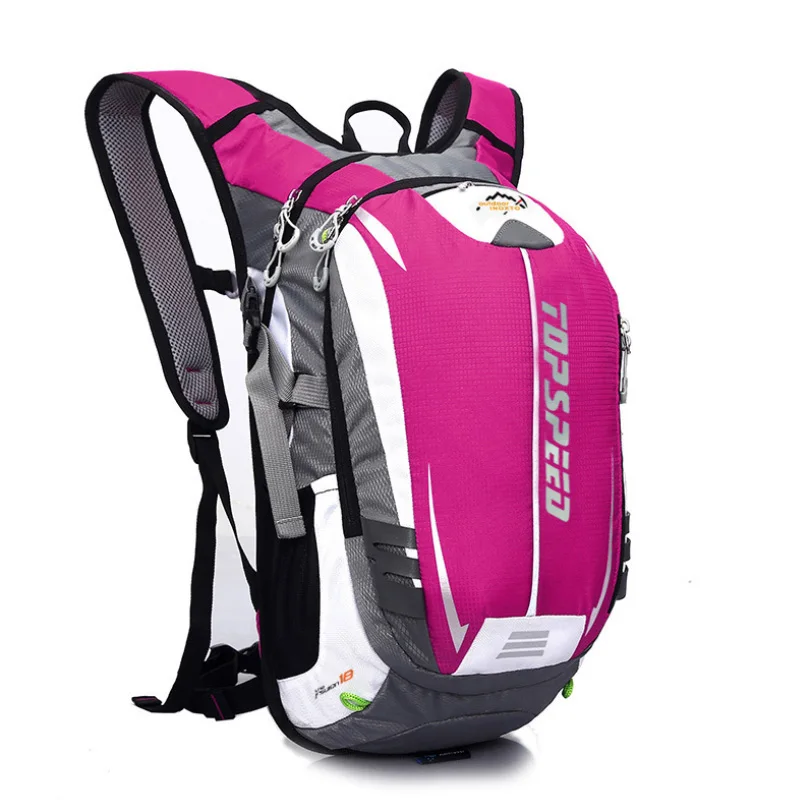 Местный лев 18L сумка для велосипеда горный велосипед на открытом воздухе Альпинизм Пеший Туризм дышащий Открытый Велоспорт рюкзак езда на велосипеде сумки - Цвет: Розово-красный
