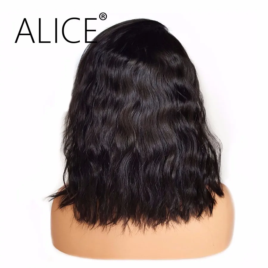 Алиса: безумие возвращается Короткие 13x6 Синтетические волосы на кружеве человеческих волос парики с детскими волосами глубокий часть синтетические волосы объемной волны парики бразильских Волосы remy Синтетические волосы на кружеве парики