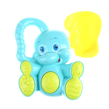 

Baby Infant Teether Toy Ring Bell Silicone Teeth Biting Newborn Handbells Rattles Cartoon Elephant Toddlers Educational Toys