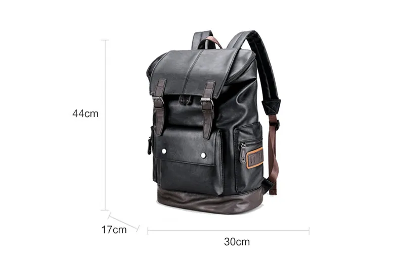 mochila para retalhos simples grande capacidade mochila de couro dos homens