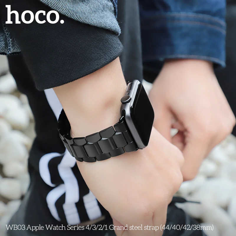 HOCO Pinhen оригинальный ремешок из нержавеющей стали для Apple Watch серии 5 4 3 2