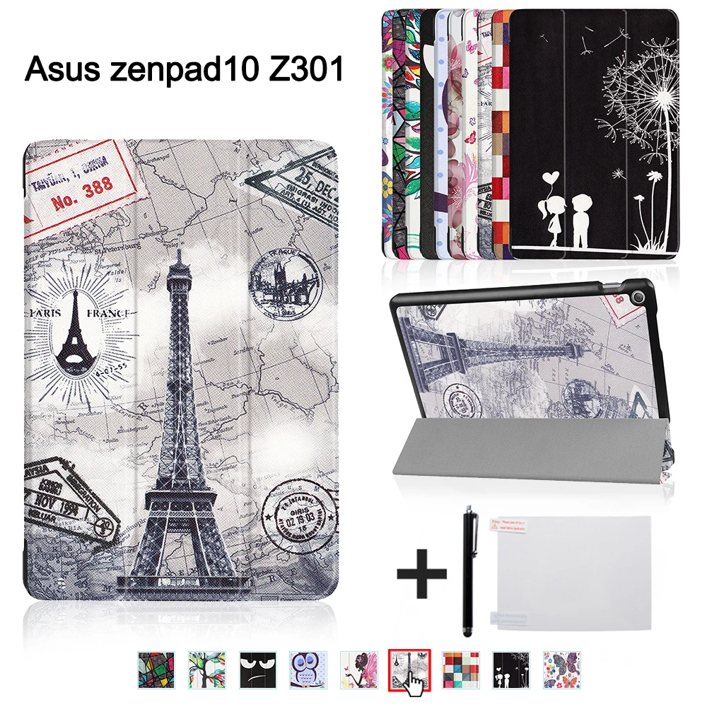 Чехол с принтом для ASUS Zenpad 10 Z301MLF Z301ML Z301 10," планшет(новинка года) Магнитный Ультратонкий чехол с подставкой+ подарок