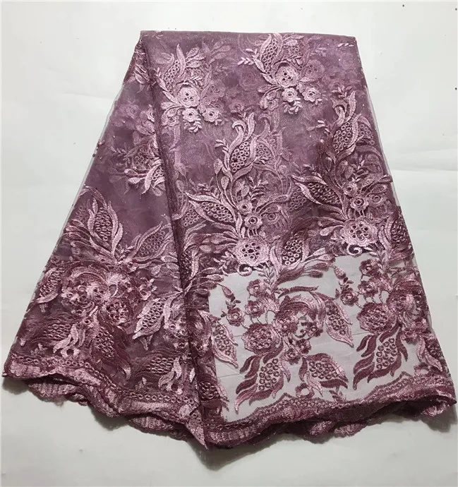 

African Lace Fabric 2019 High Quality Lace Pink Nigerian Tissu Africain Guipure Embroidery French Tulle 3d Lace Fabric Blue red