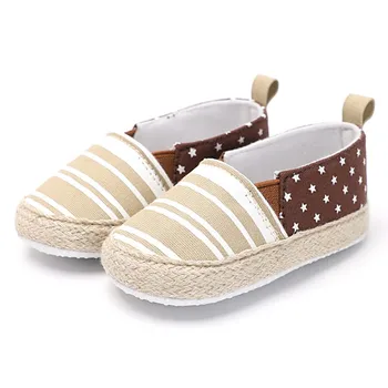 

Newborn Baby Shoes Moccasins Fashiob Striped Baby Girls Shoes First Walkers Toddler Shoes Girls Boys First Walkers