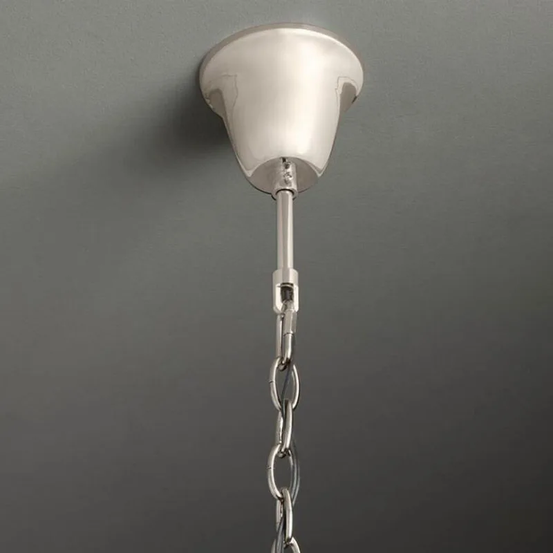 Американский многослойный хрустальный светильник, подвесной светильник светодиодный хромированный корпус, круглая гостиная, ретро столовая люстра