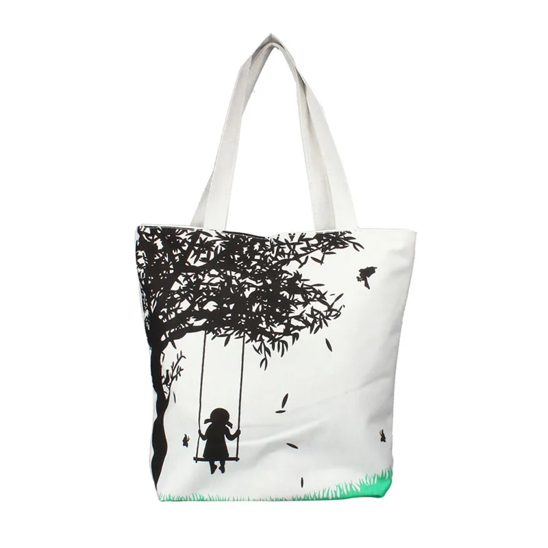 

Girl On the Swing Fashion Design Bags Women Canvas Bag Casual Women Messenger Shoulder Bag Handbags 2016 Hot Sale