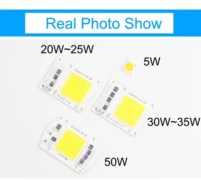 Greeneyсветодио дный e COB лампы Чип 5 Вт 20 Вт 30 Вт 50 Вт вход Smart IC драйвер 220V 110V подходит для светодио дный DIY светодиодный прожектор